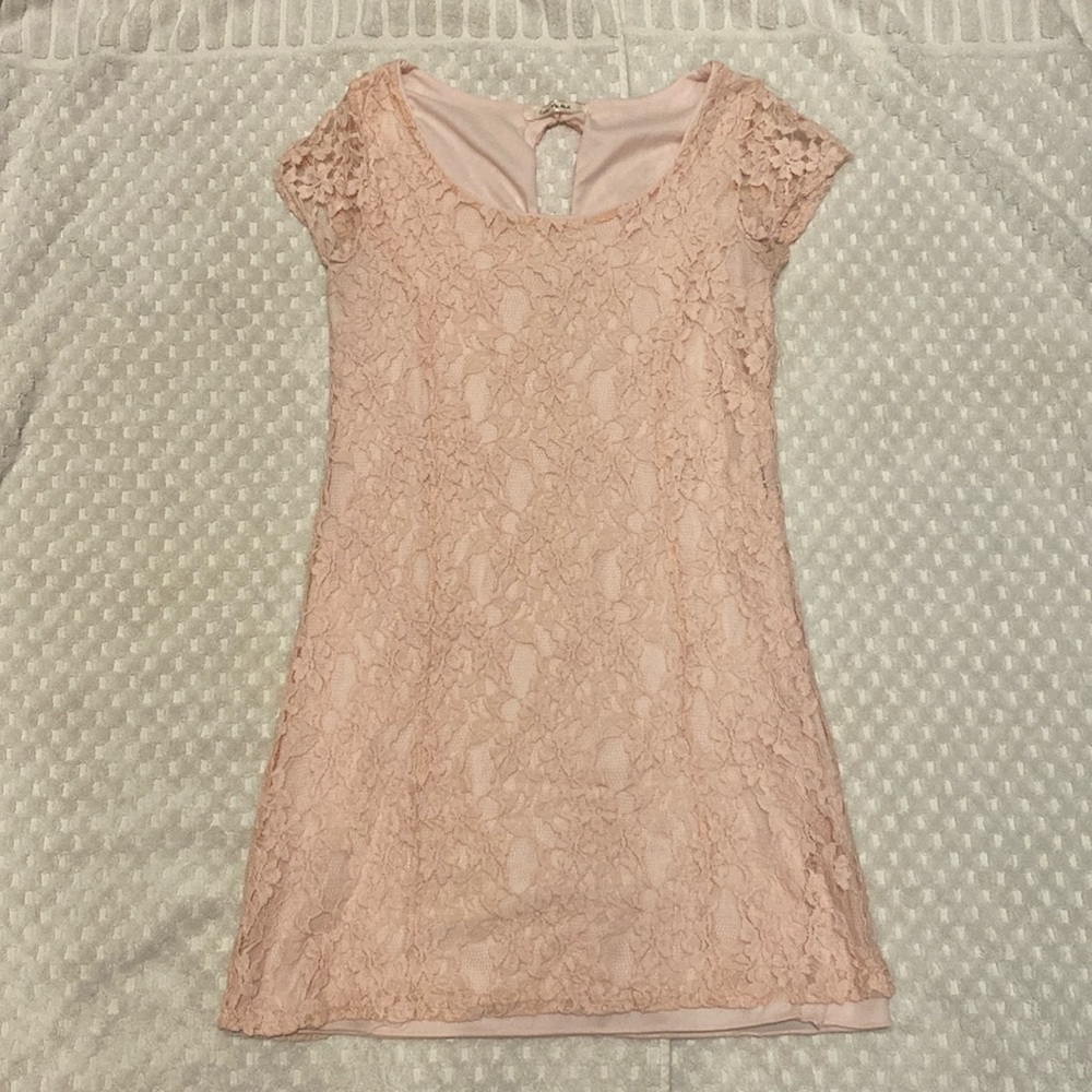 Light pink lace dress